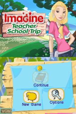 Title screen of the game Imagine - Teacher School Trip on Nintendo DS