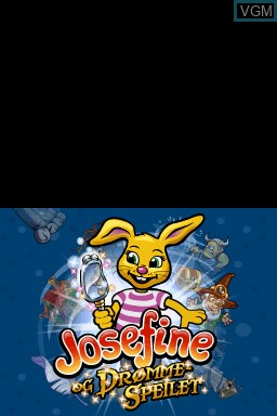 Title screen of the game Josefine og Droemmespeilet on Nintendo DS