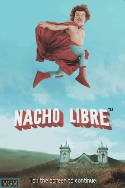Title screen of the game Nacho Libre on Nintendo DS