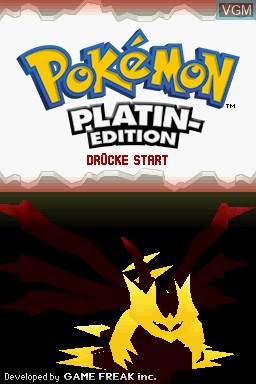 Title screen of the game Pokemon - Platin-Edition on Nintendo DS