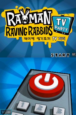 Title screen of the game Rayman - Yeopgitokki - TV Party on Nintendo DS