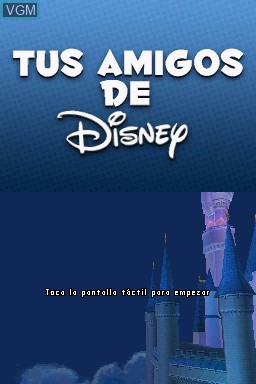 Title screen of the game Tus Amigos de Disney on Nintendo DS