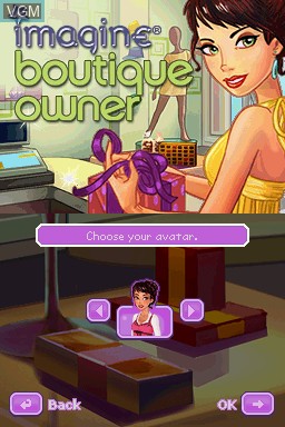 Title screen of the game Imagine Boutique Owner on Nintendo DS