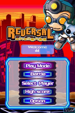 Title screen of the game Reversal Challenge on Nintendo DS