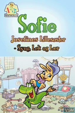 Title screen of the game Sofie - Josefines Lillesoester - Syng, Lek og Laer on Nintendo DS