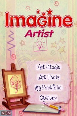 Title screen of the game Imagine Artist on Nintendo DS