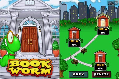 Title screen of the game Bookworm on Nintendo DS