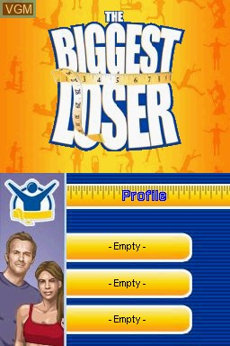 Title screen of the game Biggest Loser USA, The on Nintendo DS