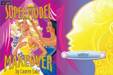 Title screen of the game Supermodel Makeover by Lauren Luke on Nintendo DS
