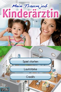 Title screen of the game Mein TraumJob Kinderarztin on Nintendo DS
