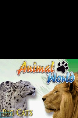 Title screen of the game Animal World - Big Cats on Nintendo DS