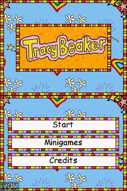 Title screen of the game Jacqueline Wilson's Tracy Beaker - The Game on Nintendo DS