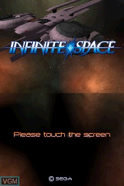 Title screen of the game Infinite Space on Nintendo DS