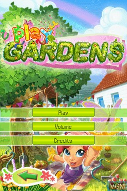 Title screen of the game Play Gardens on Nintendo DS