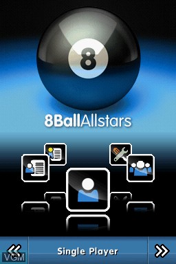 Title screen of the game 8BallAllstars on Nintendo DS