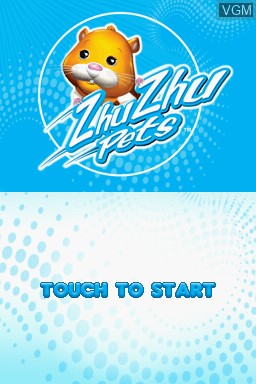 Title screen of the game ZhuZhu Pets on Nintendo DS