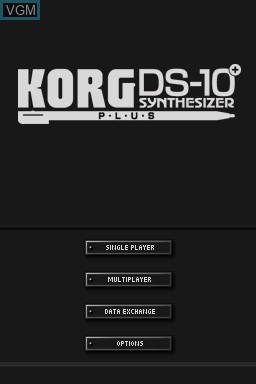 Title screen of the game KORG DS-10 PLUS on Nintendo DS