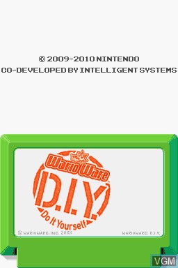 Title screen of the game WarioWare D.I.Y. on Nintendo DS