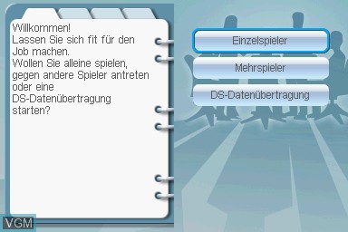 Title screen of the game Think - Training für den Kopf - Fit für den Job! on Nintendo DS