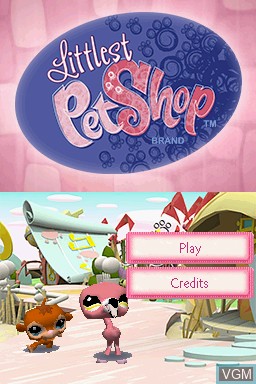 Title screen of the game Littlest Pet Shop - Beach Friends on Nintendo DS