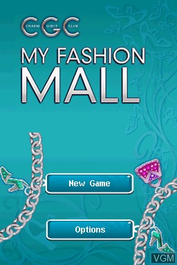Title screen of the game Charm Girls Club My Fashion Mall on Nintendo DS