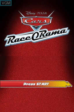 Title screen of the game Cars Race-O-Rama on Nintendo DS