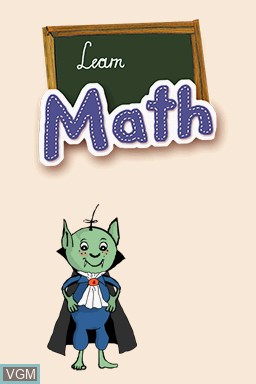 Title screen of the game Learn Math on Nintendo DS