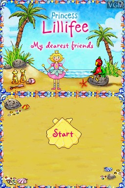 Title screen of the game Prinzessin Lillifee - Meine Liebsten Freunde on Nintendo DS