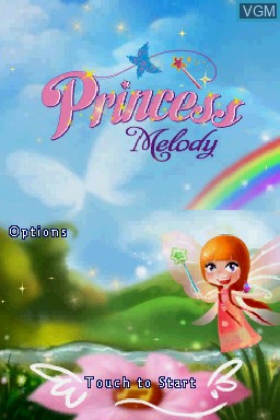 Title screen of the game Princess Melody on Nintendo DS