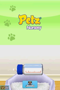 Title screen of the game Petz - Nursery on Nintendo DS