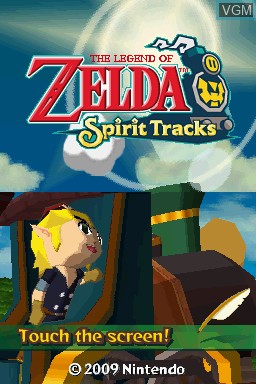 Title screen of the game Legend of Zelda, The - Spirit Tracks on Nintendo DS