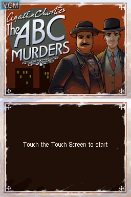 Title screen of the game Agatha Christie - The ABC Murders on Nintendo DS