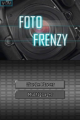 Title screen of the game Foto Frenzy - Spot the Difference on Nintendo DS