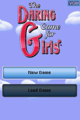 Title screen of the game Daring Game for Girls, The on Nintendo DS