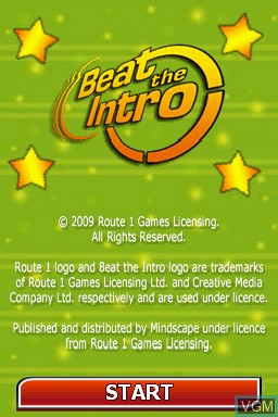 Title screen of the game Beat the Intro on Nintendo DS