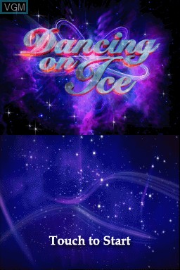 Title screen of the game Dancing on Ice on Nintendo DS