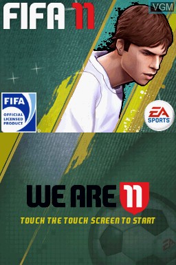 Title screen of the game FIFA 11 on Nintendo DS