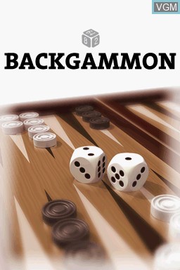 Title screen of the game Eindeloos Backgammon on Nintendo DS