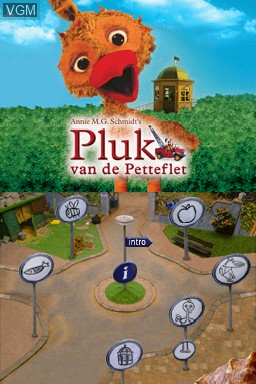 Title screen of the game Annie M.G. Schmidt's Pluk van de Petteflet on Nintendo DS
