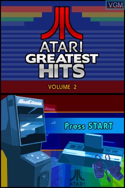 Title screen of the game Atari Greatest Hits - Volume 2 on Nintendo DS