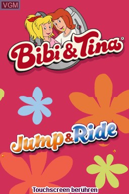 Title screen of the game Bibi & Tina - Jump & Ride on Nintendo DS