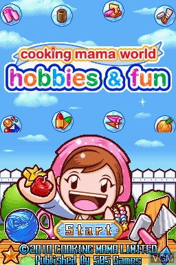 Title screen of the game Cooking Mama World - Hobbies and Fun on Nintendo DS