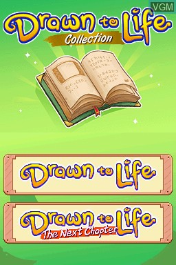 Title screen of the game Drawn to Life Collection on Nintendo DS