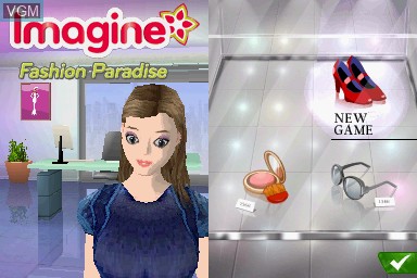 Title screen of the game Imagine - Fashion Paradise on Nintendo DS