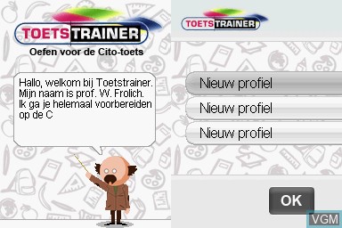 Title screen of the game Toetstrainer - Rekenen on Nintendo DS