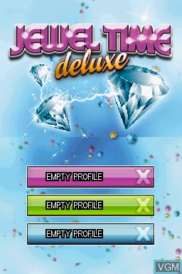 Title screen of the game Jewel Time Deluxe on Nintendo DS