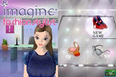 Title screen of the game Imagine Fashion Stylist on Nintendo DS