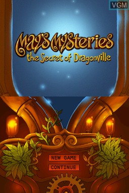 Title screen of the game May's Mysteries - The Secret of Dragonville on Nintendo DS
