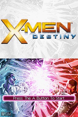Title screen of the game X-Men - Destiny on Nintendo DS