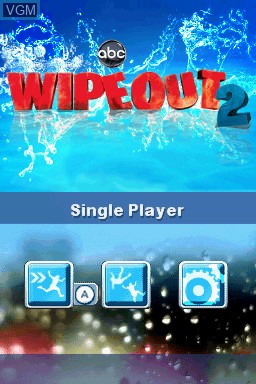 Title screen of the game Wipeout 2 on Nintendo DS